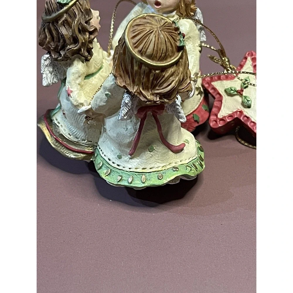Three Angels In A Circle Rejoice Beneath A Star ~ Ornament- See Last Two Pics